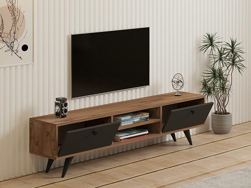 TV asztal/szekrény Tebuvi (atlanti fenyő + antracit) 