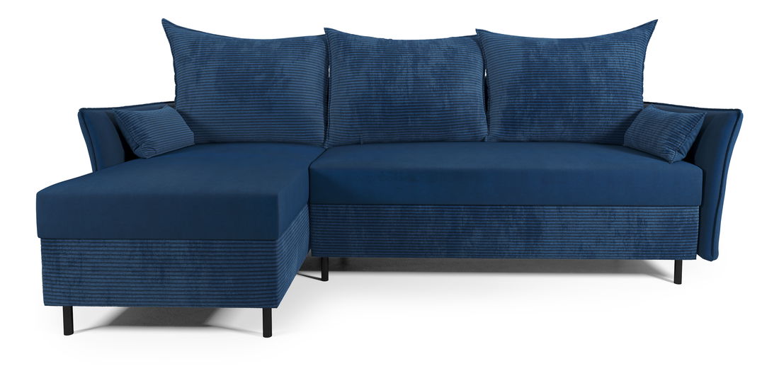 Rohová sedacia súprava Goofy (L) (tmavomodrá)