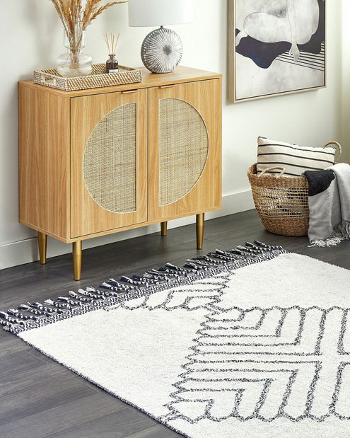 Koberec 140 x 200 cm Erra (biela)