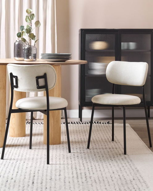 Set 2 ks jedálenských stoličiek Cola (béžová)