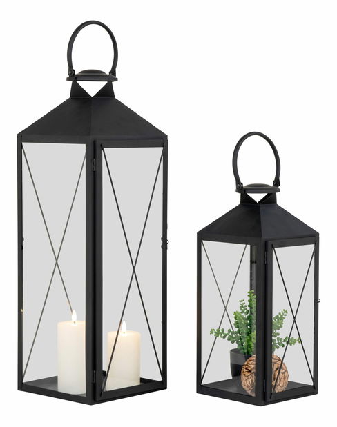 Set de 2 felinare Cudeliaora (negru)