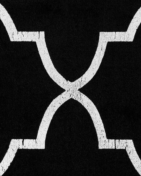 Covor 140x200 cm YOLK (stofă) (negru)