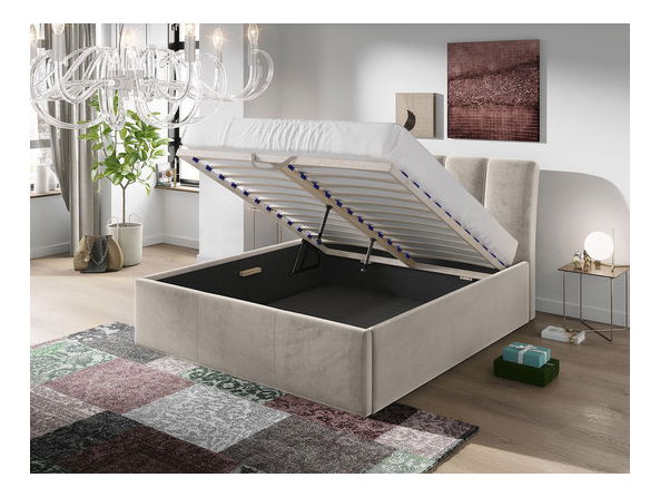 Tapeciran krevet s prostorom za odlaganje Milo (160x200) (Fresh 32)