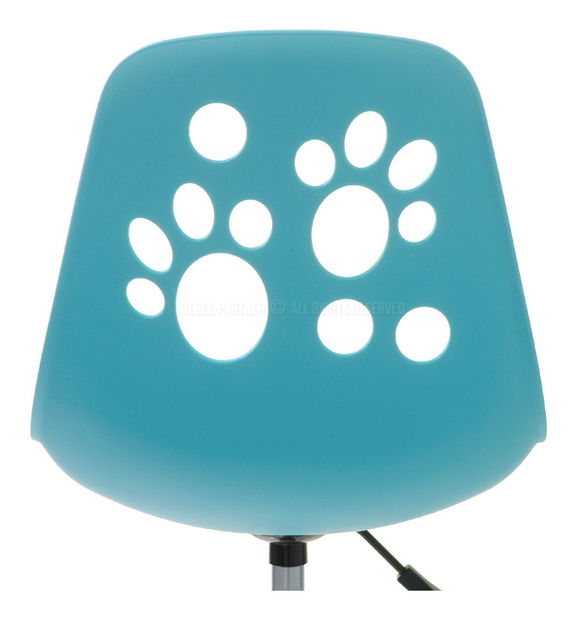 Scaun pentru copii Footy (alb albastru + crom)