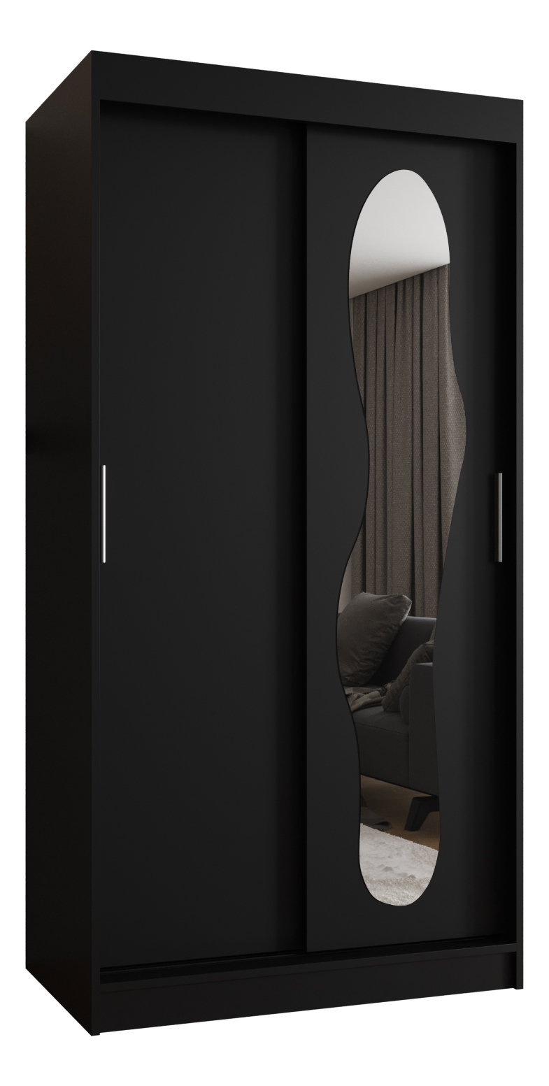 Dulap de haine 100 cm Ulta (Negru)