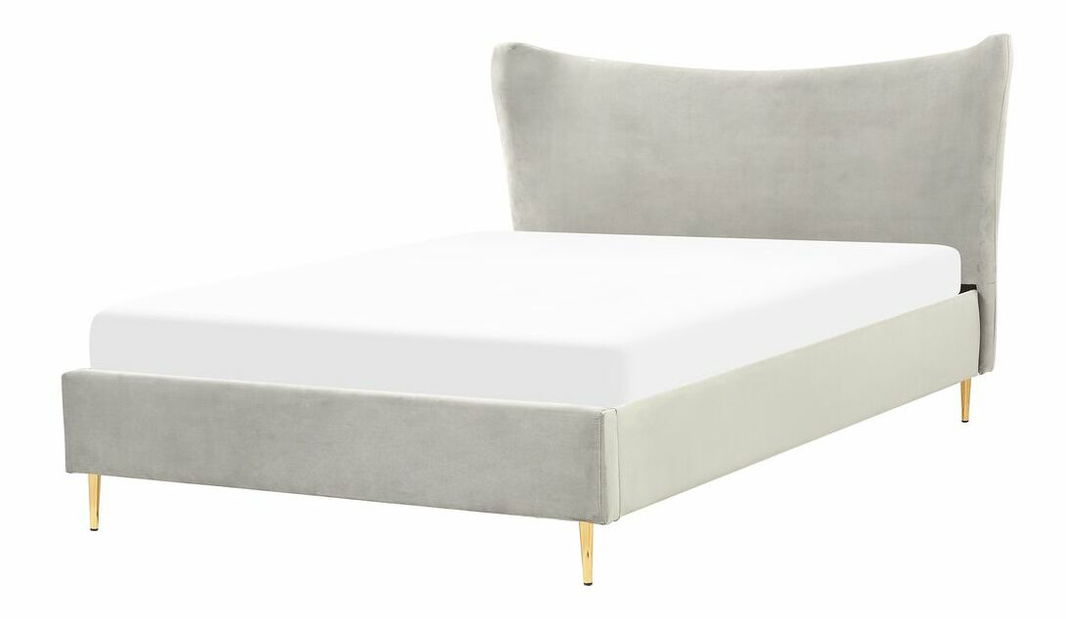 Pat matrimonial 160 cm Chaza (gri deschis)