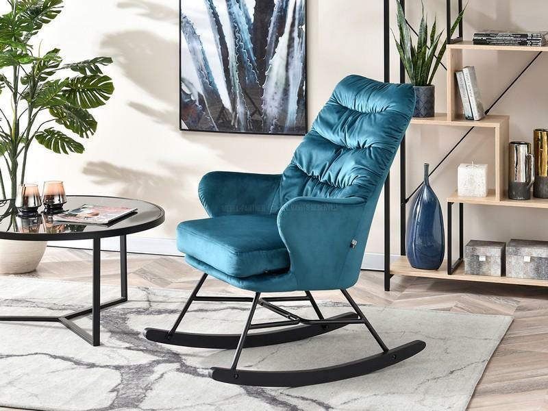 Kreslo Lusil (tyrkysová + čierna)