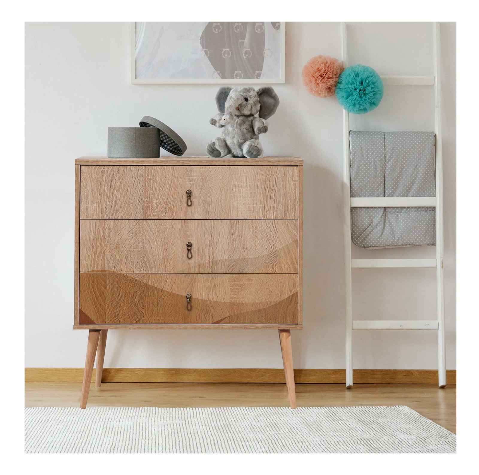 Komód Cettelona D (többszínű)