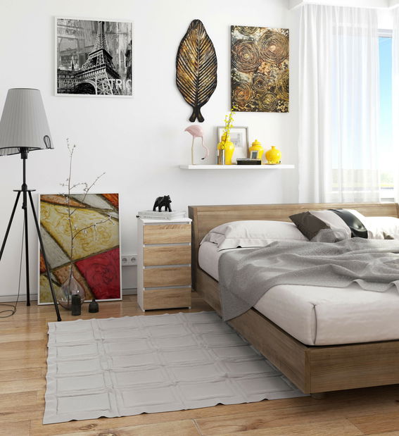 Komoda Cobertura (bijela + hrast sonoma)