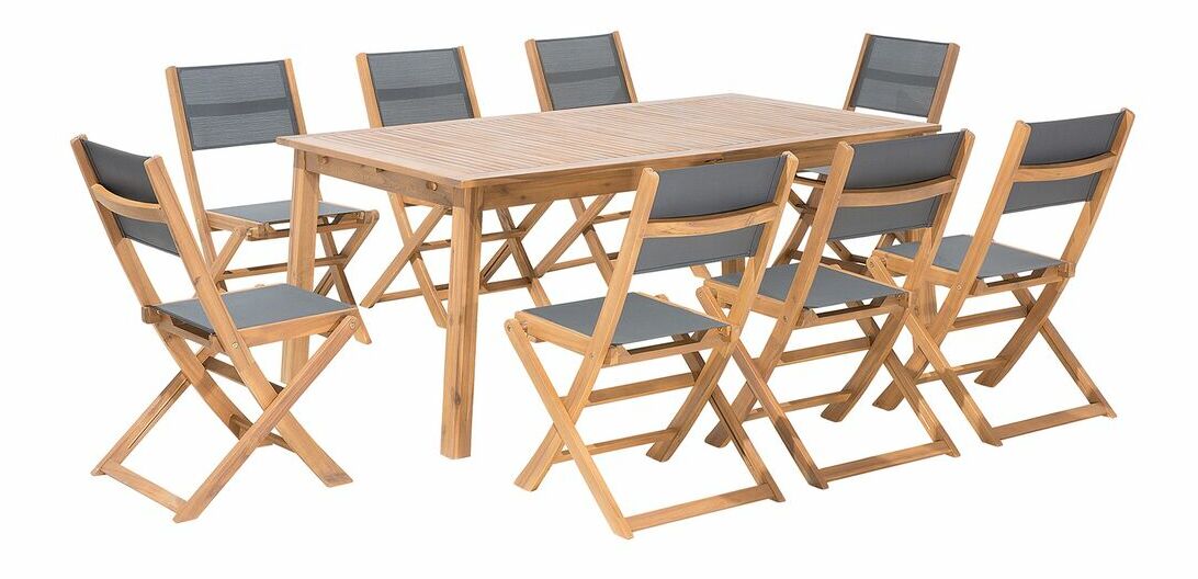 Set de masă pentru grădină Cessi (lemne deschis)