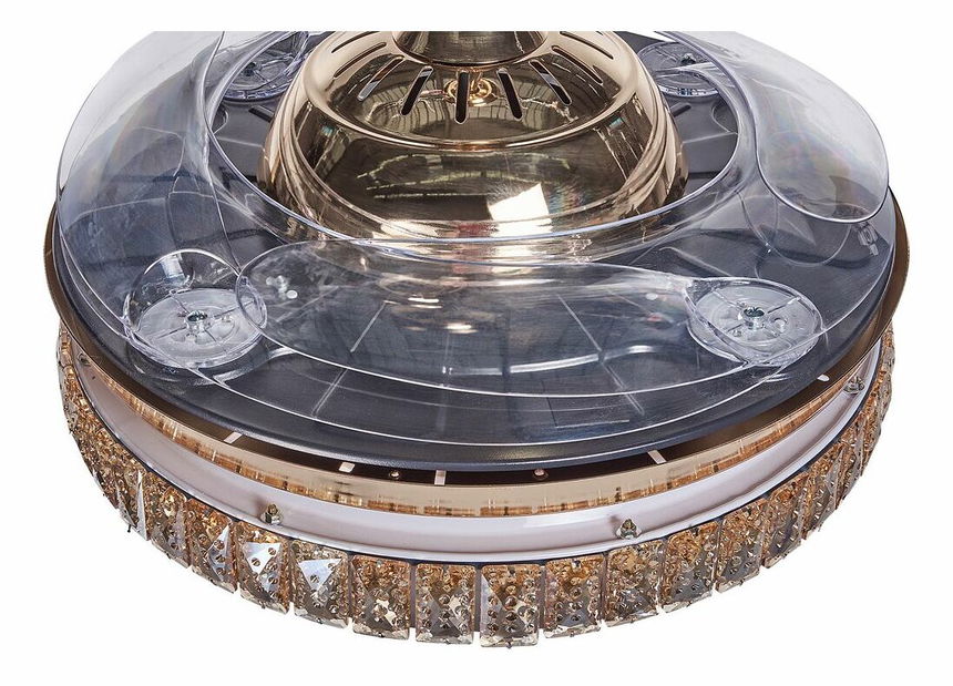 Stropný ventilátor so svetlom Ashli (zlatá)