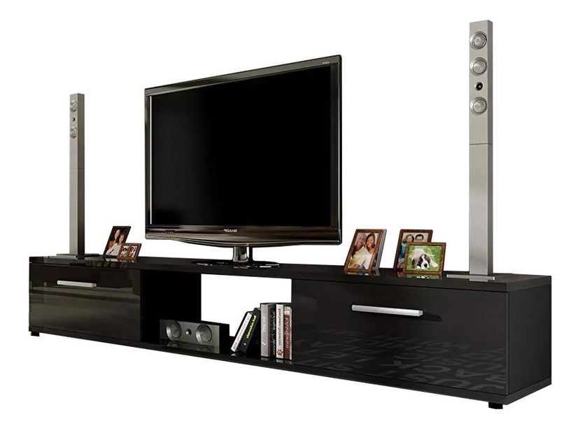 TV stolík Marvin II (lesk čierny)