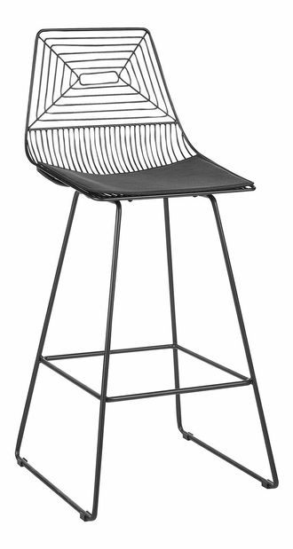 Set 2 buc scaun tip bar Bethel (negru)