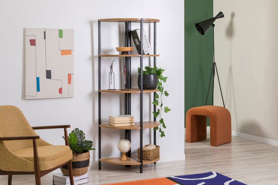 Regál Punale 3 (atlantická borovica + čierna)