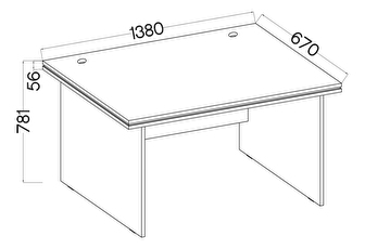 PC asztal Mantela 180 (világosszürke + fekete)