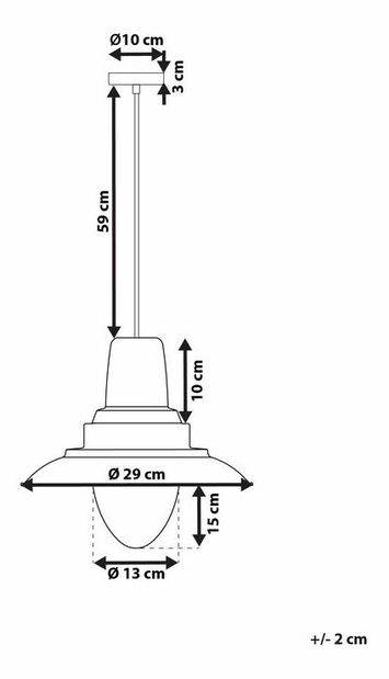 Závesná lampa Petare (mosadzná)