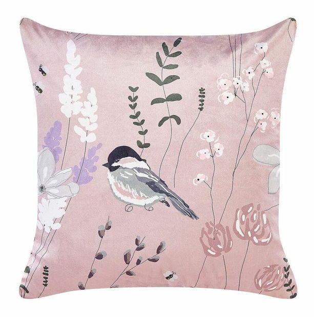 Sada 2 ozdobných vankúšov 45 x 45 cm Cycla (ružová)