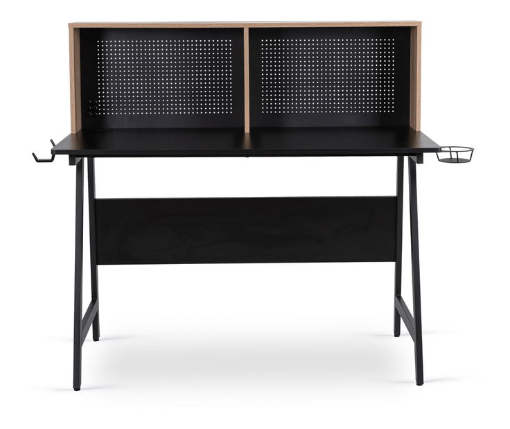 Íróasztal Ivuma (fekete + sonoma tölgy)