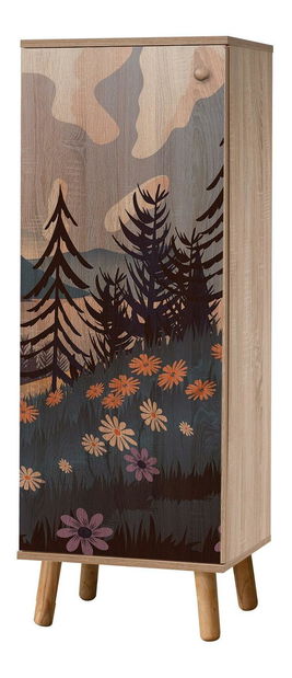 Set za predsoblje Beside 35 (hrast sonoma + tamnoplava)