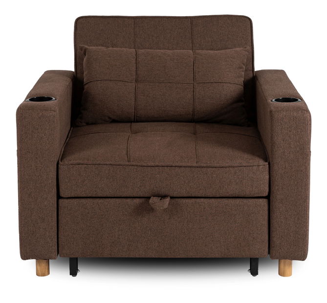 Rozkladacie kreslo Suspendida (hnedá) 