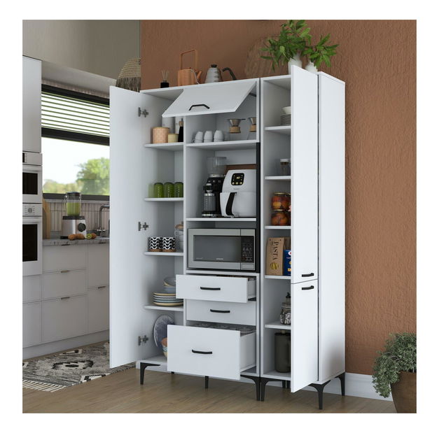 Set kuchynských skriniek Jenaretta 18 (biela + čierna)