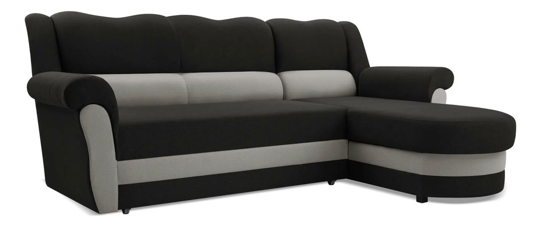 Kutna garnitura Burdur (crna + siva) (D)