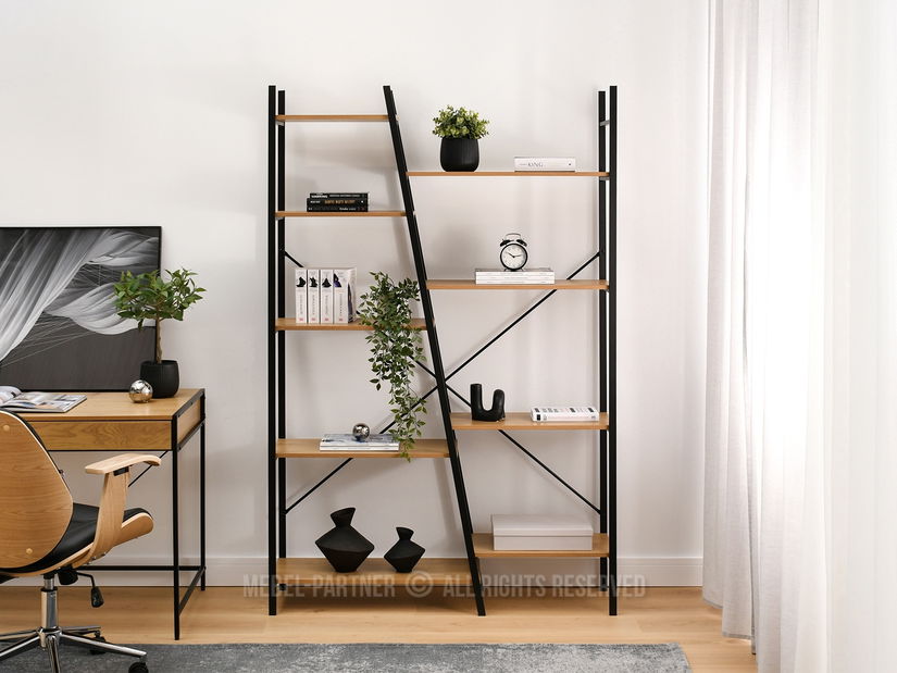 Regál Gecon Reg (tölgy + fekete)