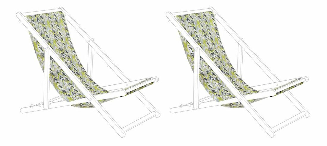Súprava 2 poťahov na záhradné lehátko Antio (viacfarebná)