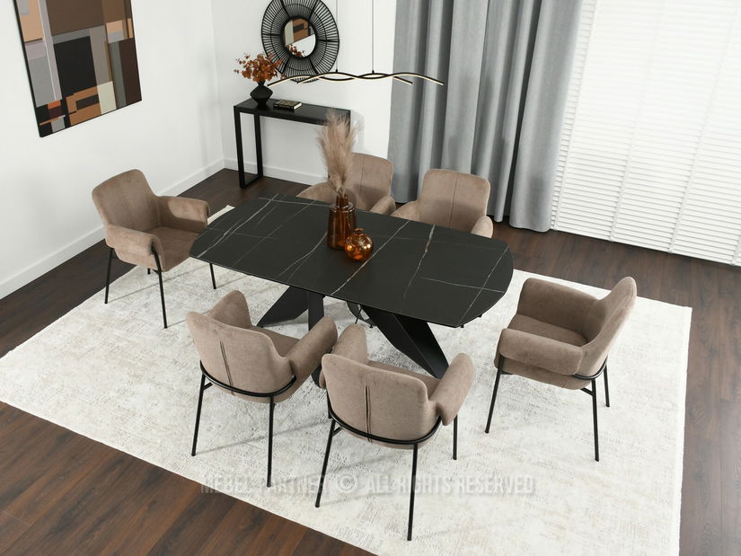 Stolička Mateo (béžová + čierna)