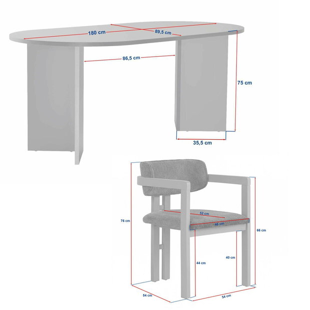 Set masă scaune (pentru 6 persoane) Marida 6 (travertin + nuc + maro)