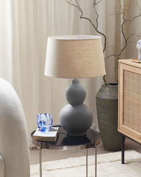 Stolná lampa Yaletha (sivá) 