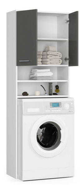 Dulap deasupra mașinii de spălat Farid TYP5 (alb + grafit gri)