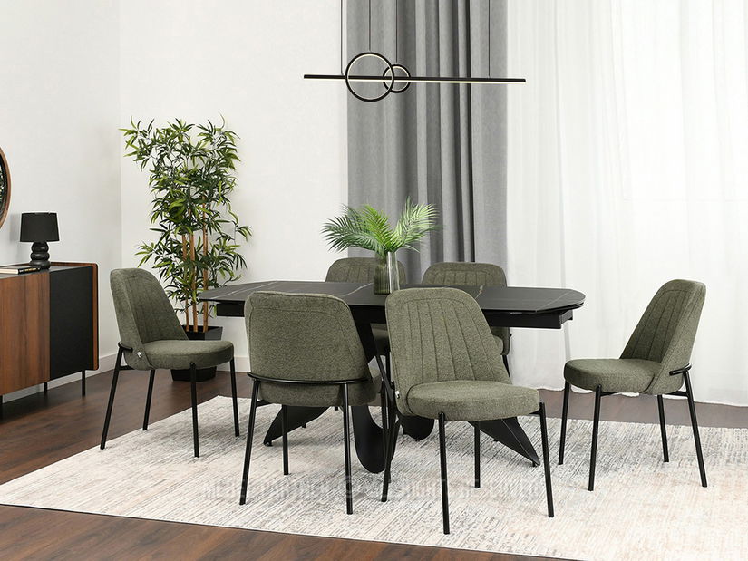 Stolica Ella (zelena + crna)