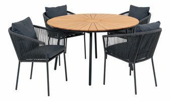 Set de grădină Catina (gri + negru + natural)