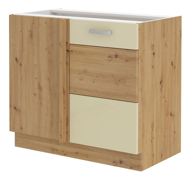 Donji kuhinjski ormarić Arryn 105 DN 1F BB (Hrast artisan + krem sjaj)
