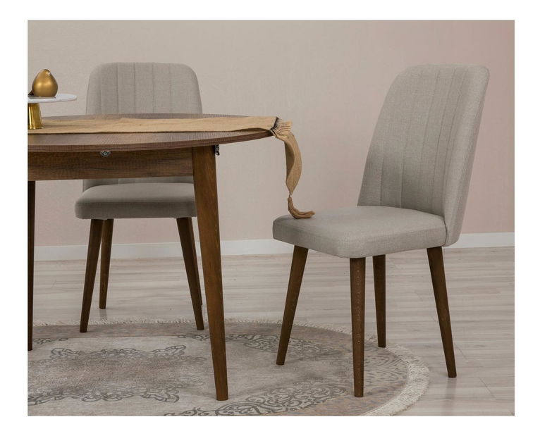 Jedálenský set Vlasta 3 (orech + krémová) (pre 2 osoby)