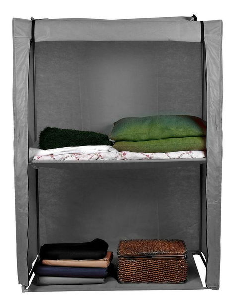 Textil ruhatároló Kukevi 2 (szürke) 