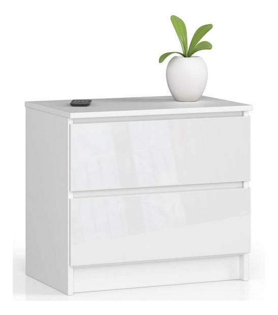 Comodă Kalista (alb lucios)