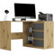 Rohový PC stolík Nolmir (artisan + antracit) (P)