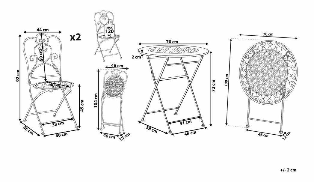 Kerti szett Traviso (bézs)