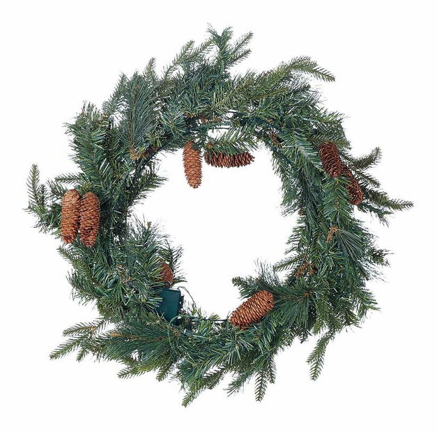 Veniec na dvere ø 60 cm Kamer (zelená) (s osvetlením)