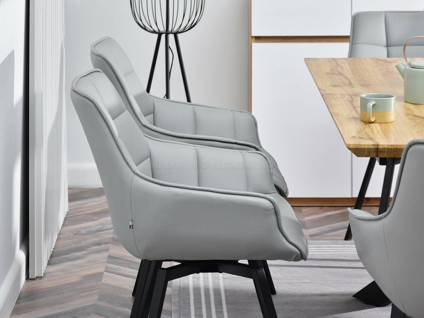 Stolička Aranbura (sivá + čierna)