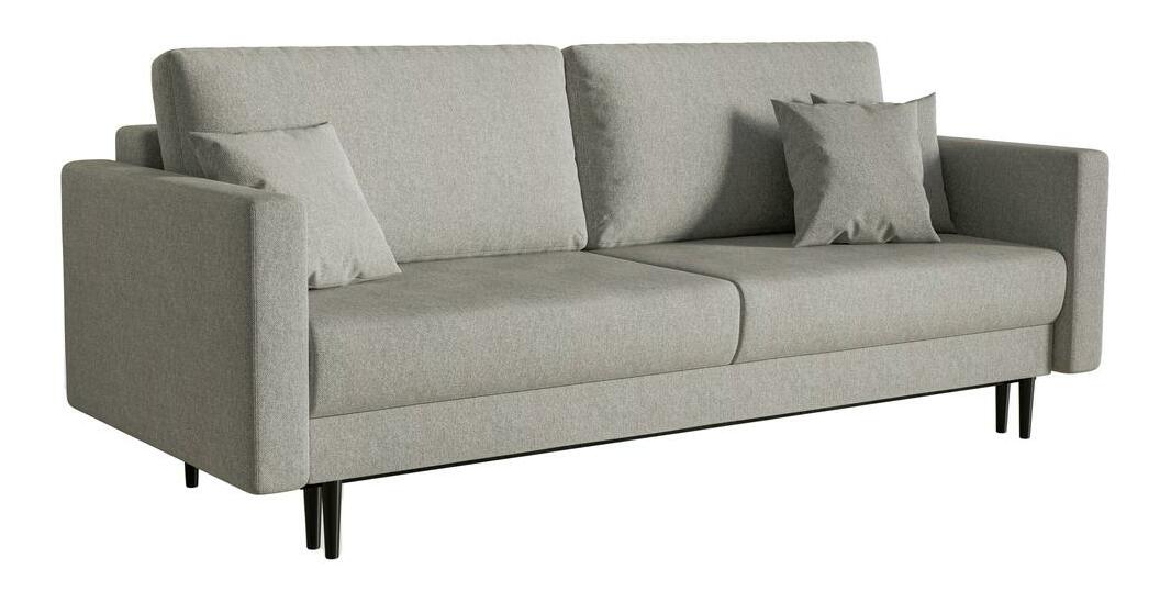 Háromszemélyes kanapé Vallera (világosszürke + fekete)