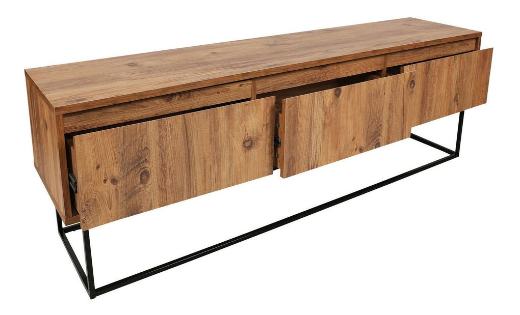 TV asztal/szekrény Lapin 140 (dió + fekete)