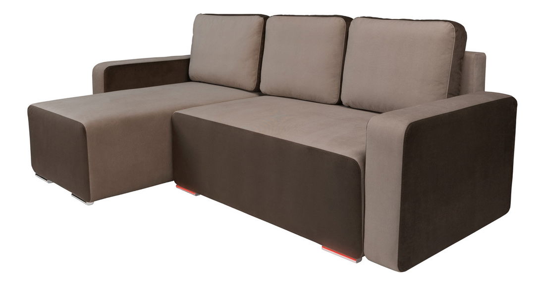 Rohová sedačka Zahara hnedá, ľavá