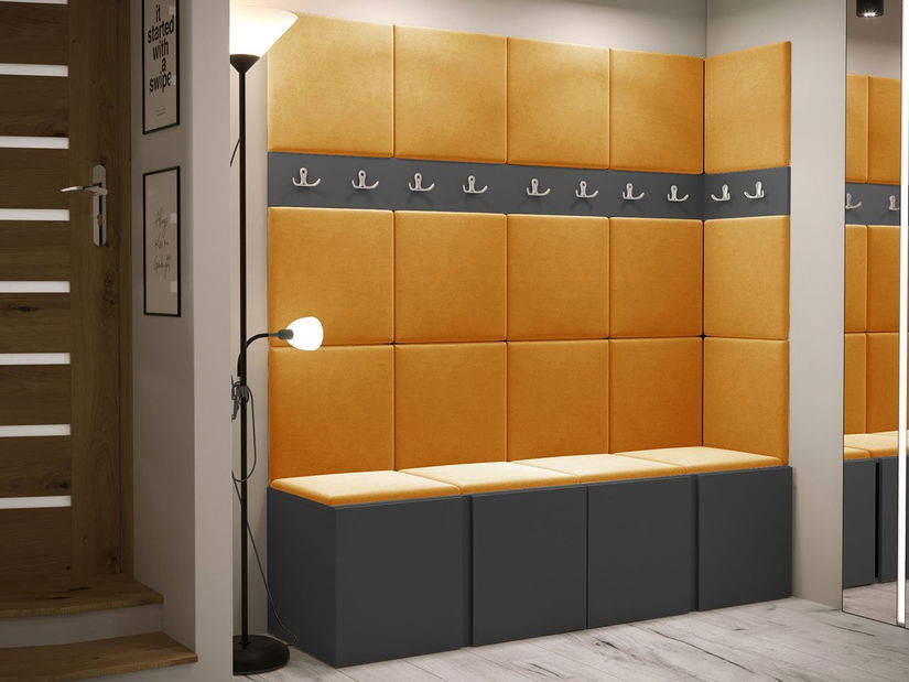 Mobilier hol Tovenaz II (stejar artisan + negru)