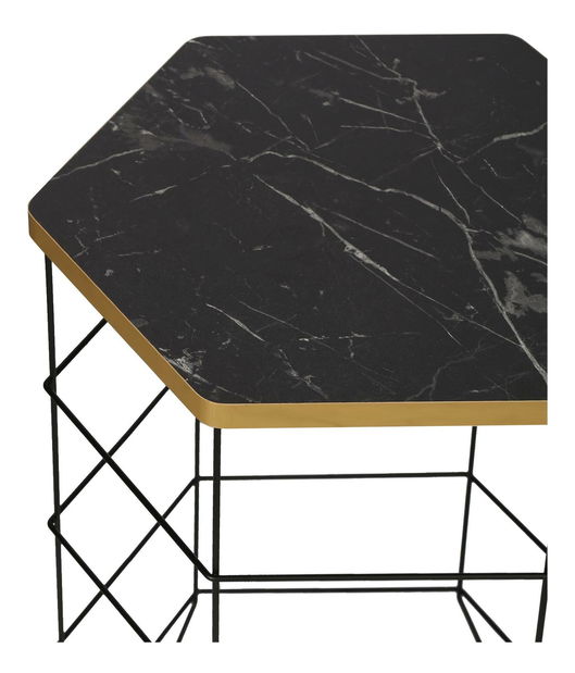 Set 3ks. konferenčných stolíkov Tamini (dub + čierna) 