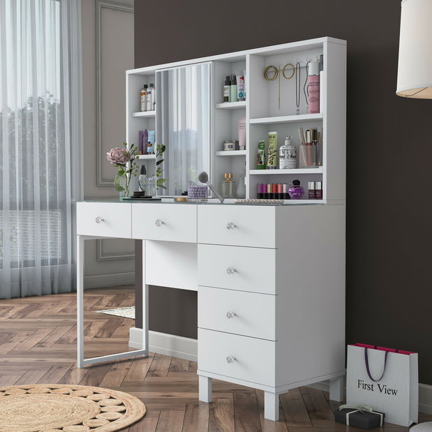 Toaletný stolík Beja (biela)