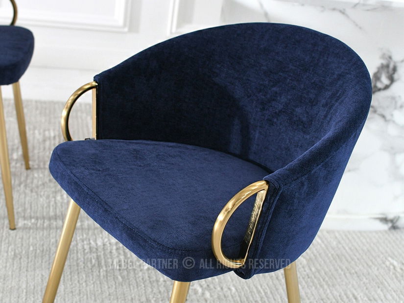 Scaun Carma K (albastru marin + auriu)