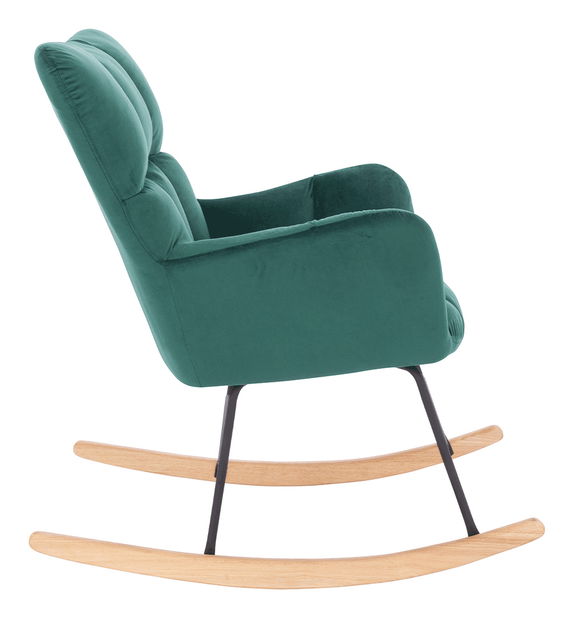 Dizájnos hintafotel Kerem (smaragd)